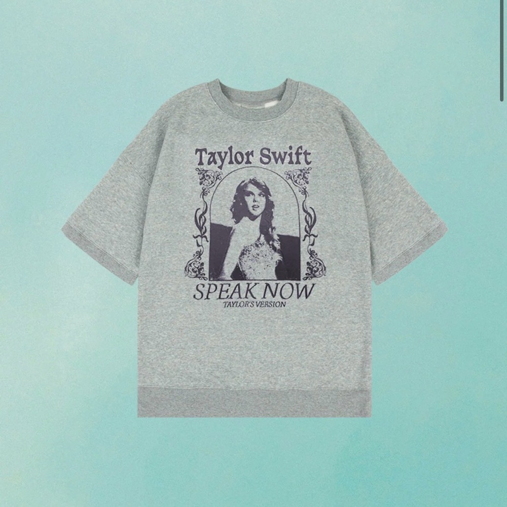 SPEAK NOW (TAYLOR'S VERSION) HEATHER GRAY FLEECE T-SHIRT